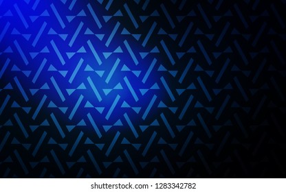 Dark BLUE vector cover with polygonal style. Abstract gradient illustration with triangles, lines. Pattern for booklets, leaflets