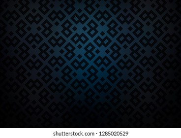 Dark BLUE vector cover in polygonal style. Beautiful illustration with rectangles and squares. The template can be used as a background.