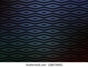 Dark BLUE vector cover in polygonal style. Triangles on abstract background with colorful gradient. Template for wallpapers.