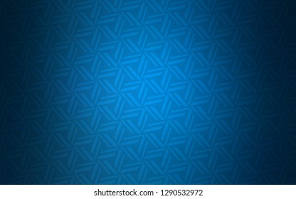Dark BLUE vector cover with polygonal style. Beautiful illustration with triangles in nature style. Pattern can be used for websites.