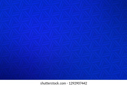 Dark BLUE vector cover with polygonal style. Triangles on abstract background with colorful gradient. Smart design for your business advert.