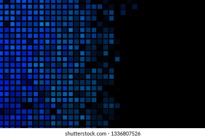 Dark BLUE vector cover in polygonal style. Decorative design in abstract style with rectangles. Pattern for commercials.