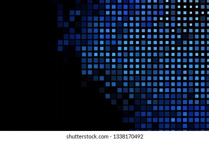 Dark BLUE vector cover in polygonal style. Modern abstract illustration with colorful rectangles. Pattern for busines ad, booklets, leaflets