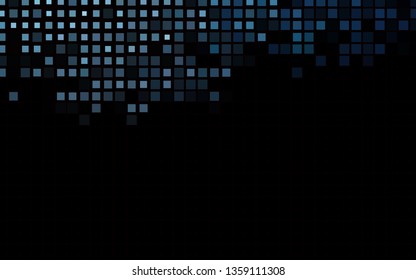 Dark BLUE vector cover in polygonal style. Beautiful illustration with rectangles and squares. Pattern for busines ad, booklets, leaflets