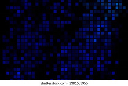Dark BLUE vector cover in polygonal style. Abstract gradient illustration with rectangles. Pattern for busines ad, booklets, leaflets