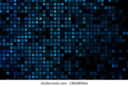 Dark BLUE vector cover in polygonal style. Rectangles on abstract background with colorful gradient. Best design for your ad, poster, banner.