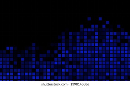 Dark BLUE vector cover in polygonal style. Modern abstract illustration with colorful rectangles. Best design for your ad, poster, banner.