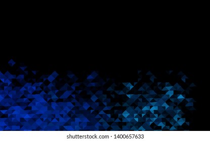 Dark BLUE vector cover in polygonal style. Abstract gradient illustration with triangles. Pattern for commercials.