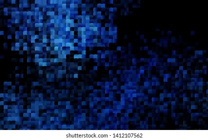 Dark BLUE vector cover in polygonal style. Illustration with set of colorful rectangles. Best design for your ad, poster, banner.