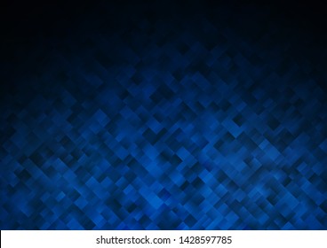Dark BLUE vector cover in polygonal style. Abstract gradient illustration with rectangles. Modern template for your landing page.