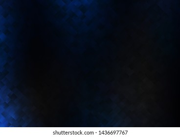 Dark BLUE vector cover in polygonal style. Glitter abstract illustration with rectangular shapes. Smart design for your business advert.