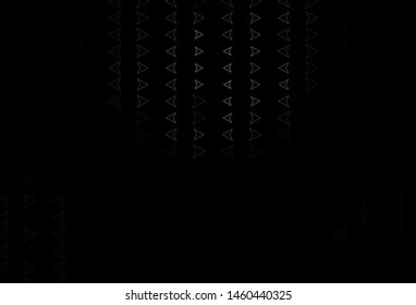Dark BLUE vector cover in polygonal style. Decorative design in abstract style with triangles. Pattern for commercials.
