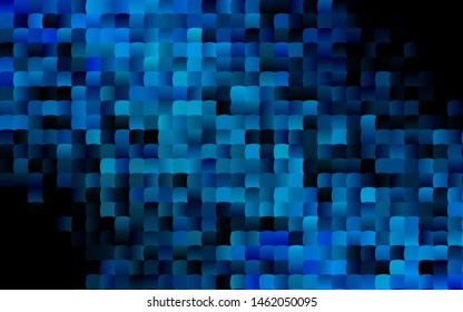 Dark BLUE vector cover in polygonal style. Beautiful illustration with rectangles and squares. Smart design for your business advert.