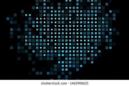 Dark BLUE vector cover in polygonal style. Illustration with set of colorful rectangles. Best design for your ad, poster, banner.