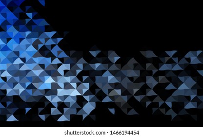 Dark BLUE vector cover in polygonal style. Beautiful illustration with triangles in nature style. Smart design for your business advert.