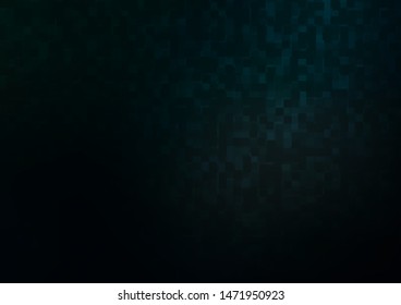 Dark BLUE vector cover in polygonal style. Rectangles on abstract background with colorful gradient. Best design for your ad, poster, banner.