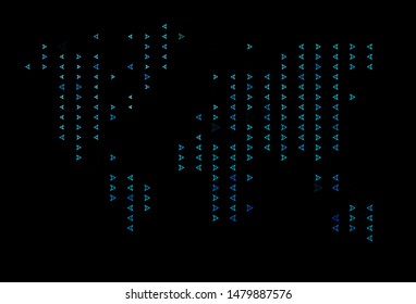 Dark BLUE vector cover in polygonal style. Abstract gradient illustration with triangles. Best design for your ad, poster, banner.
