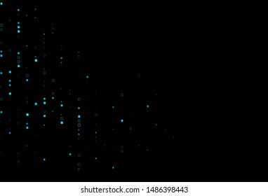 Dark BLUE vector cover with polygonal style. Rectangles on abstract background with colorful gradient. Pattern for commercials.