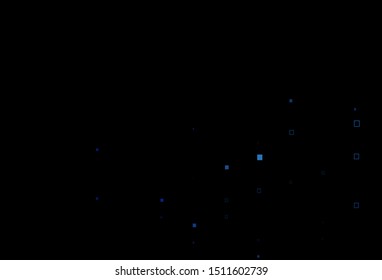 Dark BLUE vector cover with polygonal style. Rectangles on abstract background with colorful gradient. Pattern for commercials.