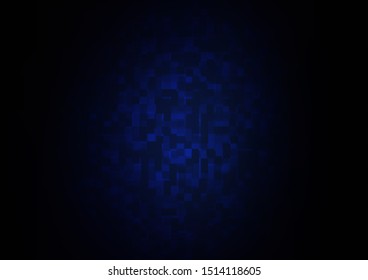 Dark BLUE vector cover in polygonal style. Glitter abstract illustration with rectangular shapes. Smart design for your business advert.