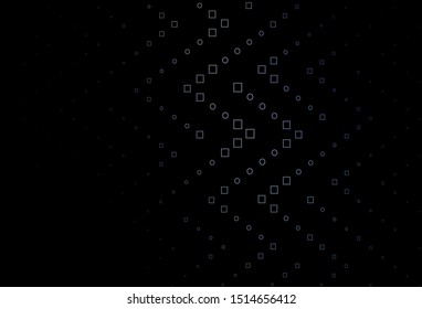 Dark BLUE vector cover with polygonal style. Decorative design in abstract style with rectangles. Background for cell phones.