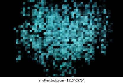 Dark BLUE vector cover in polygonal style. Glitter abstract illustration with rectangular shapes. Pattern for commercials.