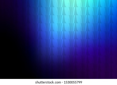 Dark BLUE vector cover with polygonal style. Glitter abstract illustration with triangular shapes. Best design for poster, banner.
