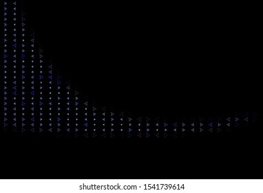 Dark BLUE vector cover in polygonal style. Triangles on abstract background with colorful gradient. Pattern for commercials.
