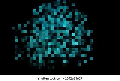 Dark BLUE vector cover in polygonal style. Modern abstract illustration with colorful rectangles. The template can be used as a background.