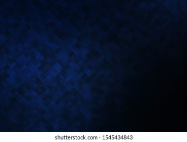 Dark BLUE vector cover in polygonal style. Rectangles on abstract background with colorful gradient. Best design for your ad, poster, banner.