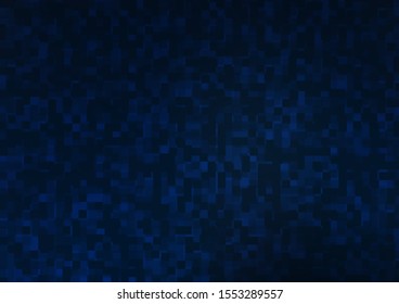 Dark BLUE vector cover in polygonal style. Illustration with set of colorful rectangles. Pattern for commercials.