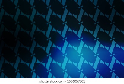 Dark BLUE vector cover with polygonal style. Abstract gradient illustration with triangles, lines. Pattern for commercials.