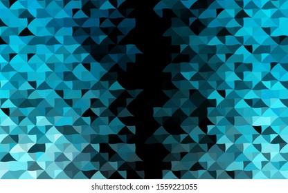 Dark BLUE vector cover in polygonal style. Glitter abstract illustration with triangular shapes. Smart design for your business advert.