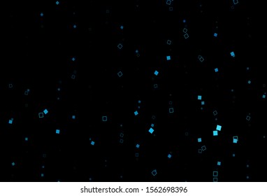 Dark BLUE vector cover with polygonal style. Abstract gradient illustration with rectangles. Best design for your ad, poster, banner.