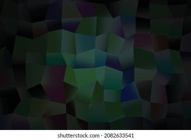 Dunkle BLAUE Vektorgrafik mit polygonalem Stil. Abstrakte Glitter-Illustration mit rechteckigen Formen. Kluges Design für Ihre Unternehmenswerbung.