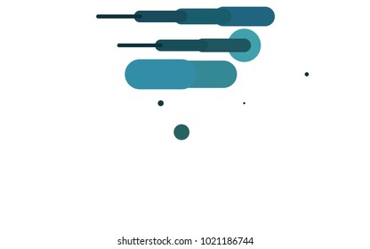 Dark BLUE vector cover with rounded stripes. Modern geometrical abstract illustration with staves. Smart design for your business advert.