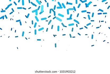 Dark BLUE vector cover with rounded stripes. Decorative shining illustration with lines on abstract template. The pattern can be used for medical ad, booklets, leaflets