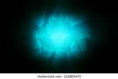 Dark BLUE vector cover with set of hexagons. Colorful hexagons on white backdrop. Beautiful design for your business advert.