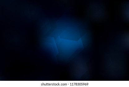 Dark BLUE vector cover with set of hexagons. Illustration of colored hexagons on white surface. New design for website's poster, banner.