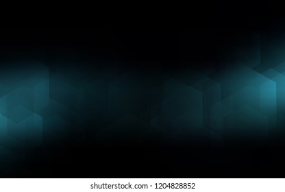 Dark BLUE vector cover with set of hexagons. Illustration with set of colorful hexagons. New template for your brand book.