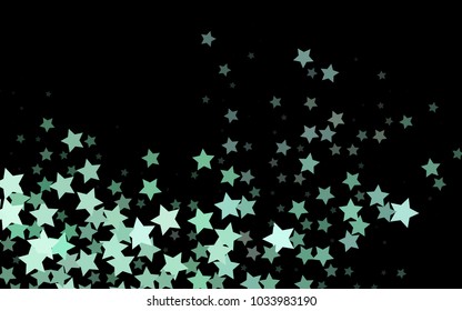 Dark BLUE vector cover with small and big stars. Modern geometrical abstract illustration with stars. Smart design for your business advert.