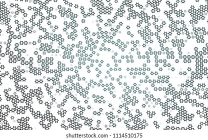 Dark BLUE vector cover with small and big stars. Modern geometrical abstract illustration with stars. Best design for your ad, poster, banner.