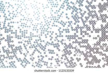 Dark BLUE vector cover with small and big stars. Modern geometrical abstract illustration with stars. The template can be used as a background.