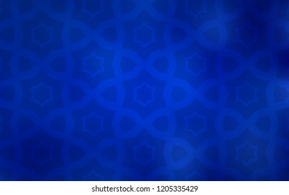 Dark BLUE vector cover with small and big stars. Decorative illustration with stars on abstract template. Pattern for new year ad, booklets.