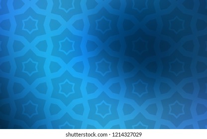 Dark BLUE vector cover with small and big stars. Modern geometrical abstract illustration with stars. Pattern for new year ad, booklets.