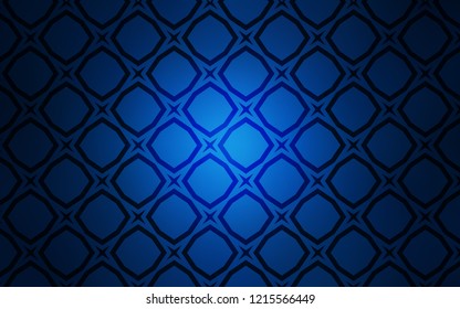 Dark BLUE vector cover with small and big stars. Stars on blurred abstract background with gradient. Smart design for your business advert.