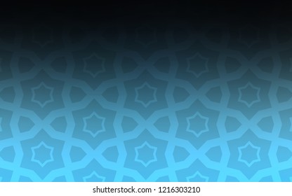 Dark BLUE vector cover with small and big stars. Decorative illustration with stars on abstract template. Pattern for new year ad, booklets.