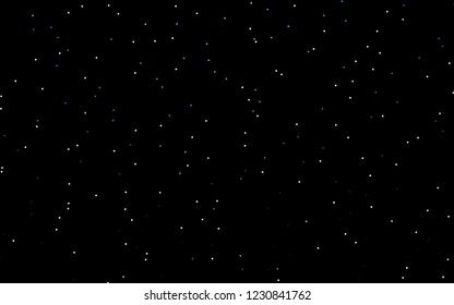 Dark BLUE vector cover with small and big stars. Blurred decorative design in simple style with stars. Best design for your ad, poster, banner.