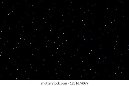 Dark BLUE vector cover with small and big stars. Decorative shining illustration with stars on abstract template. Best design for your ad, poster, banner.