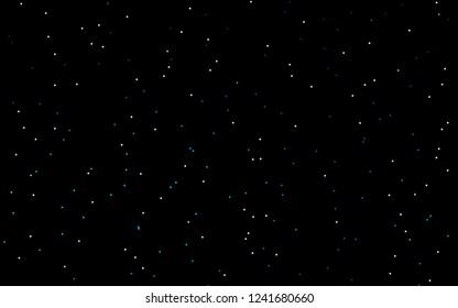 Dark BLUE vector cover with small and big stars. Stars on blurred abstract background with gradient. The pattern can be used for websites.